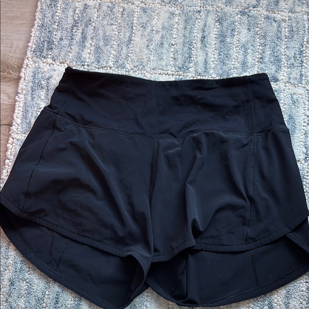 Lululemon high rise speed up short 4in inseam black